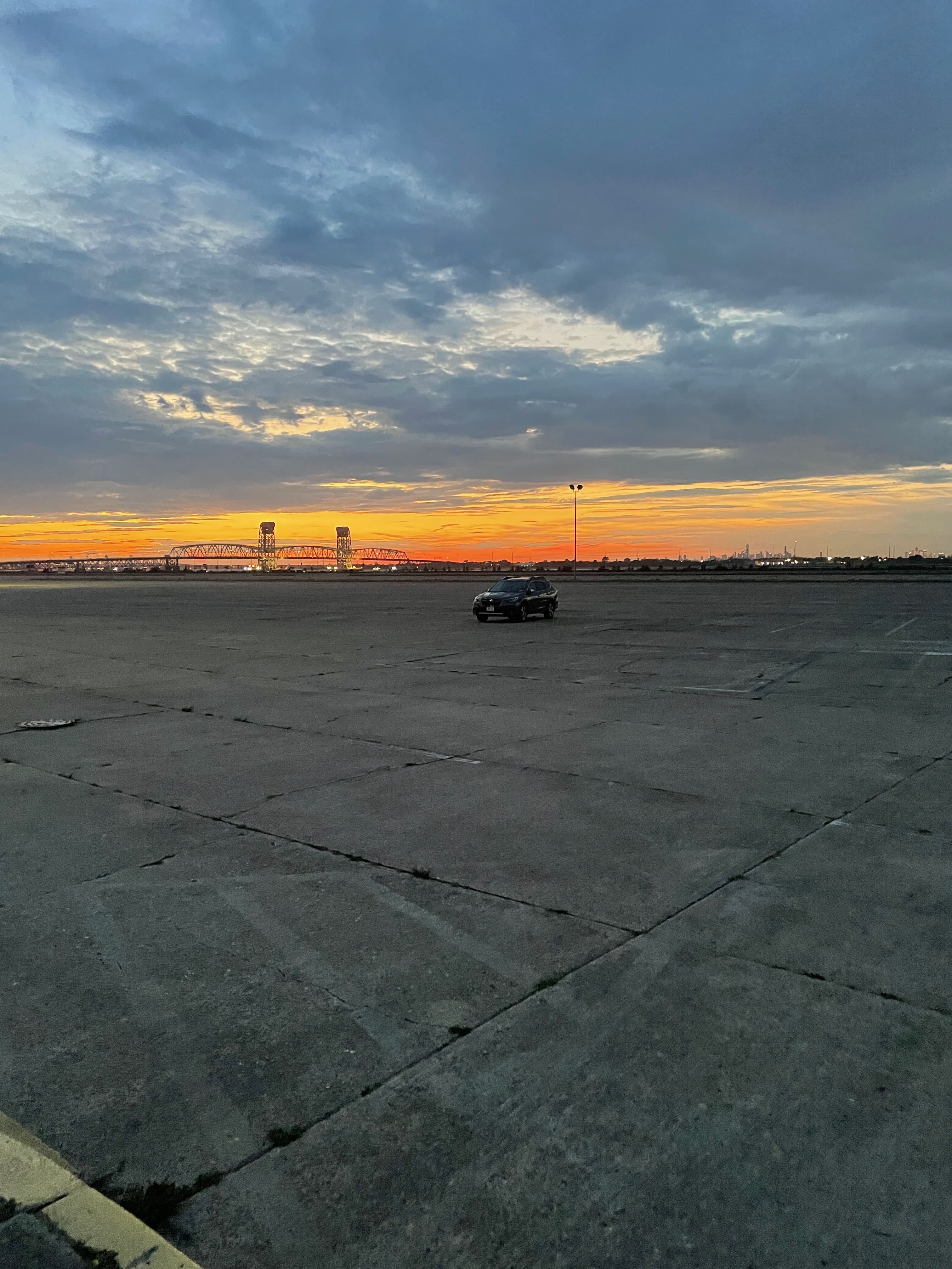 Large Jacob Riis Beach parking field