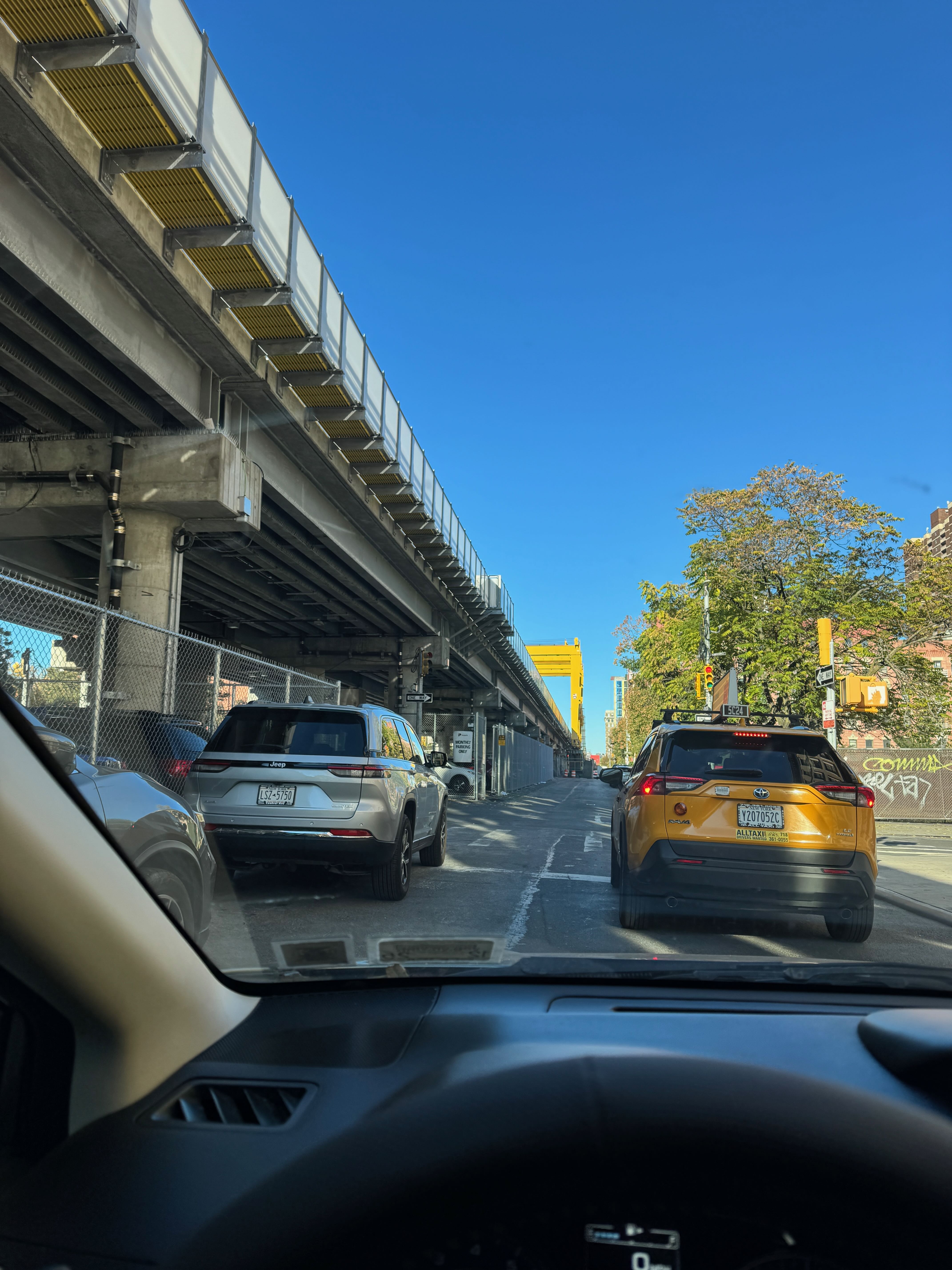 Parking beneath the Park Avenue Metro-North viaduct in Harlem